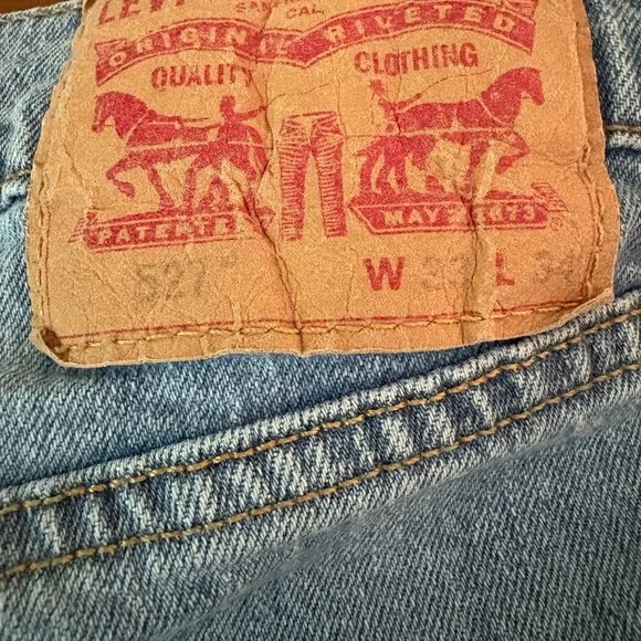 Levi’s-Men’s 33x34 jeans. 527 slim bootcut. Light wash. Good preowned condition! - Picture 13 of 13